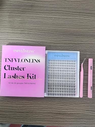 Natural Lash Extension Kit 168Pcs Lash Clusters Kit Wispy Eyelash Extensions 9-12MM Individual Lashes Extensions with Bond and Seal Lash Glue and Eyelash Extension Tweezers DIY at Home by TNFVLONEINS thumbnail 2