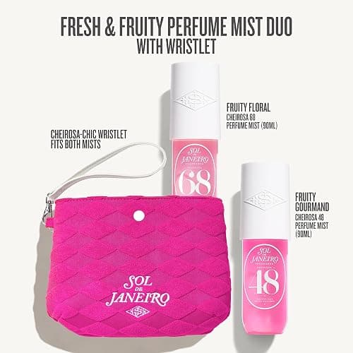 Sol de Janeiro Giftable Set | Two Travel Size Hair & Body Fragrance Mist with Pink Pouch | Cheirosa 68 & Cheirosa 48, 3 fl oz ea | Amazon Exclusive | $72 Value thumbnail 2