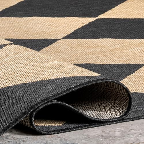 nuLOOM Outdoor Performance Collection Sabina Dark Grey/Ivory, 8' x 10', Soft, High Traffic, Stain Resistant, Easy Clean, Durable Area Rug for Indoor/Outdoor Patio, Deck, Porch, Garden, Courtyard thumbnail 7
