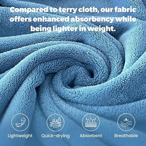 PJGGZ Towel Robe for Women – Soft Absorbent Kimono Bathrobe, Quick-Dry Spa Shower & Hotel Use thumbnail 2