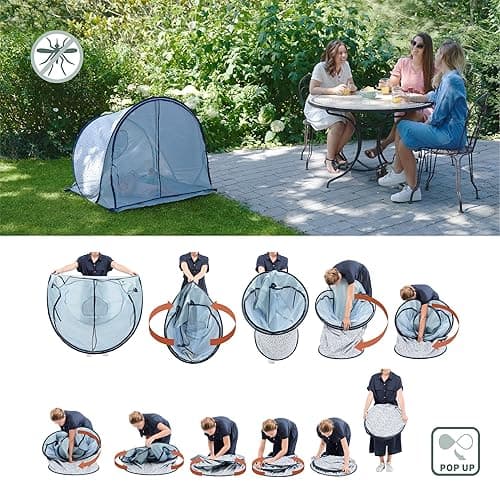 Babymoov Anti-UV Blue Waves Tent UPF 50+ Sun Protection with Pop Up System for Easy Use & Transport (Summer 2024 Edition) - Blue Waves thumbnail 5