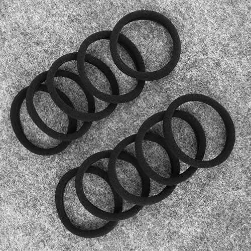 100PCS Large Cotton Ponytail Holders, Seamless Hair Ties, Elastics Hair Bands No Damage for Thick, Heavy and Curly Hair, 2 Inch Diameter by BAOLI thumbnail 4