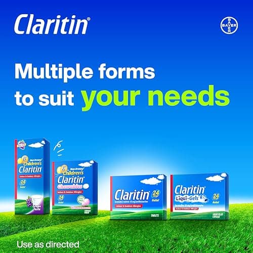 Claritin Allergy Medicine for Adults, 24-Hour Non-Drowsy Loratadine 10mg Pills, Antihistamine, 30 Tablets + 1ct On-The-Go Relief thumbnail 13