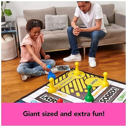 Giant Sorry Classic Family Board Game Indoor Outdoor Retro Party Activity Summer Toy with Oversized Gameboard, for Adults and Kids Ages 6 and up thumbnail 4