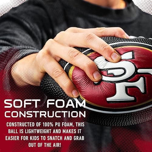 Franklin Sports Youth NFL Football + Air Pump Set - Soft Foam 8.5" Youth Mini Footballs with 8 Teams Choice + Air Pump thumbnail 3