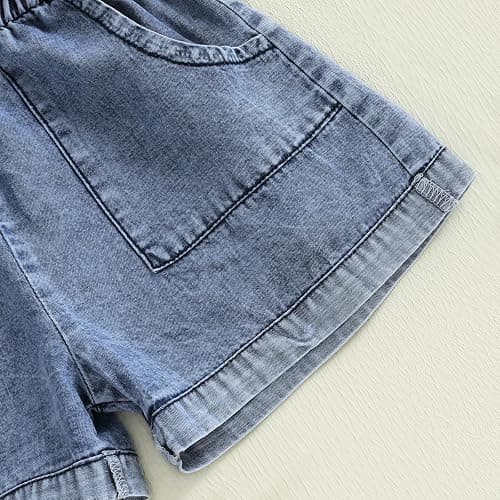 Ledy Champswiin Summer Toddler Girl Jumpsuit Shorts Little Girl Overalls Clothes Baby Jean Romper Jumpsuit One Piece Outfit thumbnail 7