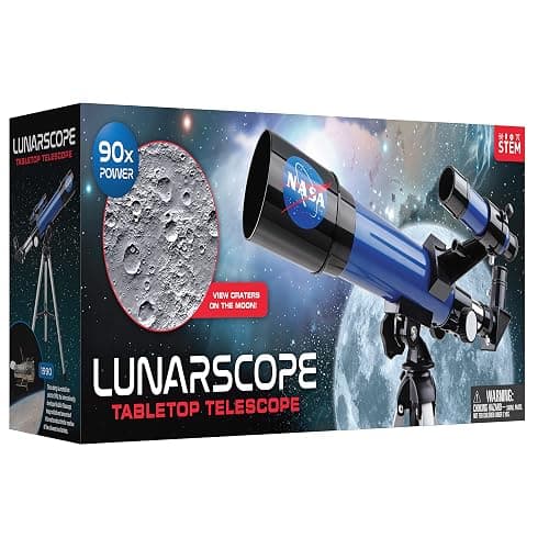 NASA Lunar Telescope for Kids – 90x Magnification, Includes Two Eyepieces, Tabletop Tripod, and Finder Scope- Kids Telescope for Astronomy Beginners, Space Toys, NASA Gifts (Amazon Exclusive) thumbnail 7