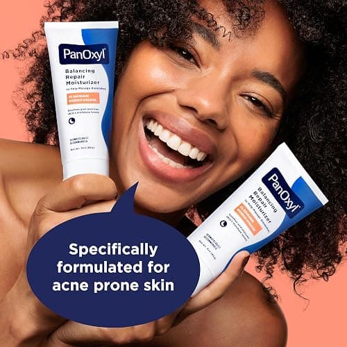 PanOxyl PM Balancing Repair Moisturizer with Niacinamide, Ceramides and Cica, Moisturising Facial Care, Acne Prone Skin and Dry Skin, Non-Comedogenic thumbnail 4