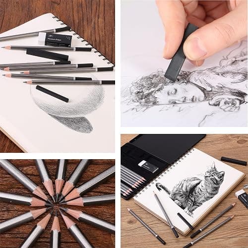 Mr. Pen- Sketch Pencils for Drawing, 19 Pcs, With Graphite Sticks, Erasers and Sharpener, Art Pencils for Sketching thumbnail 7