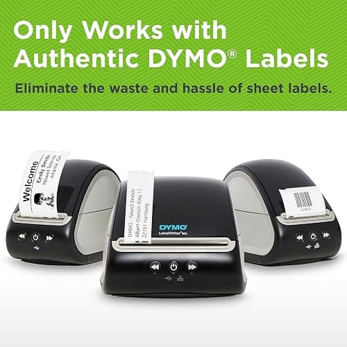 DYMO LabelWriter 550 Turbo Label Printer, Label Maker with High-Speed Direct Thermal Printing, Automatic Label Recognition, Prints Variety of Label Types Through USB or LAN Network Connectivity thumbnail 5