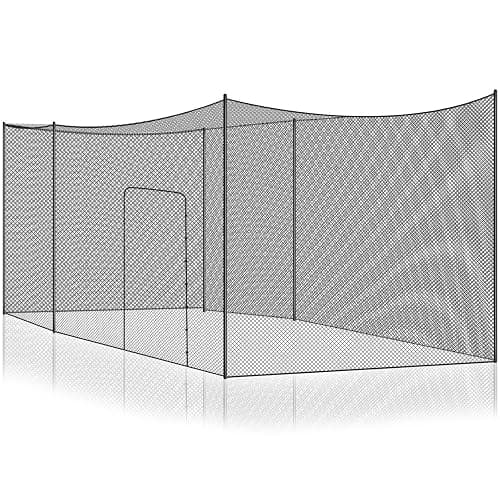 Syhood Baseball Batting Cage Net Heavy Duty Cricket Softball Hitting Practice Net Portable Pitching Cage, Training Sports Barrier Screen for Backyard Outdoor (Frame Not Included) - Image 1