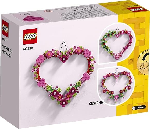 LEGO Heart Ornament Building Toy Set - Fun Arts and Crafts Idea for Girls and Boys, Ages 9+ - Display on The Wall as Home Decoration - Gifts for Kids - 40638 thumbnail 7