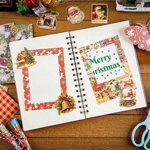 DOLEEYAE 287pcs Vintage Junk Journal Kit, Scrapbook Paper & Stickers | for Bullet Journaling, DIY Planner Supplies with Aesthetic Patterns for Card Making, Crafting and Mixed Media Art thumbnail 6