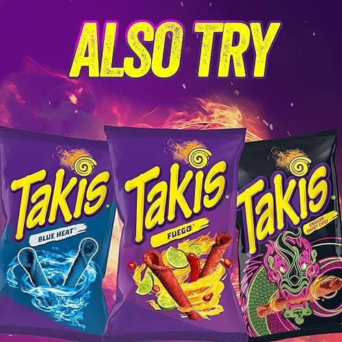 Takis 18 pc / 1 oz Variety Pack, Assorted Flavored Mixed Rolled Tortilla Chips – (5) Fuego, (5) Blue Heat, (4) Nitro, (4) Crunchy Fajitas thumbnail 8
