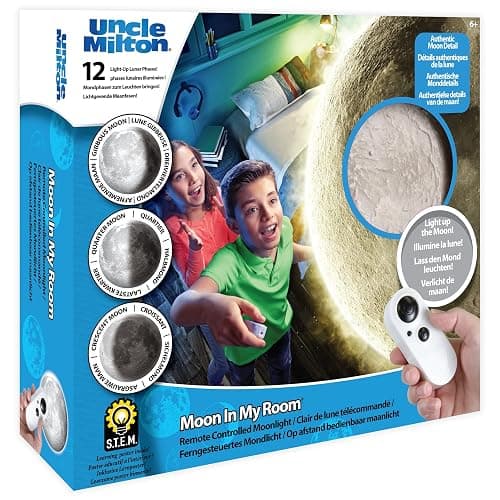 Uncle Milton Moon in My Room - 12 Light-Up Lunar Phases, Remote Control or Automatic, STEM Toy, Great Gift for Boys & Girls Ages 6+ thumbnail 8
