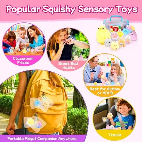 10 Pack Taba Squishy Toys Set with Toy Box & Cute sticers, Kawaii Squishies Stress Relief Toys Party Favors for Kids 4-8 8-12, Squishy Sensory Fidget Toys for Kids ，Birthday Xmas Gifts for Girls&Boys thumbnail 4
