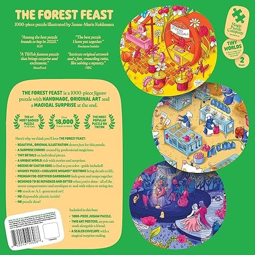 Magic Puzzles 3-Pack • Series Two • The Busy Bistro, The Crystal Caves, & The Forest Feast • 1000 Piece Jigsaw Puzzles from The Magic Puzzle Company thumbnail 6