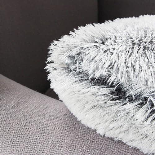 Uhomy 2 Packs Fluffy Accent Pillows Cover 18"x18", Soft Gray Ombre Faux Fur Throw Pillow Case, Modern Luxury Decorative Square Cushion Cover for Farmhouse Home Decor for Sofa/Bed/Chair, 45x45cm thumbnail 6