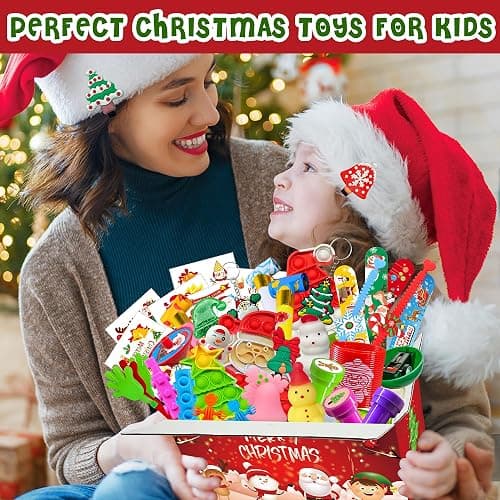 250PCS Christmas Toys for Kids Christmas Gift, Assortment Xmas Toys for Party Favors, Pinata Goodie Bag Stuffers, Stocking Stuffers, Advent Calendar, Prizes For Kids Classroom Rewards thumbnail 8