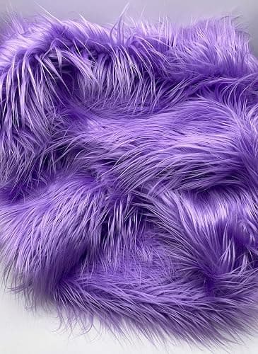 Ice Fabrics Faux Fur Fabric by The Yard - 60 Inches Wide Super Soft and Fluffy Shaggy Mohair Fur Fabric for Costumes, Apparel, Rugs, Pillows, Decorations and More - Lavender - Half Yard thumbnail 7