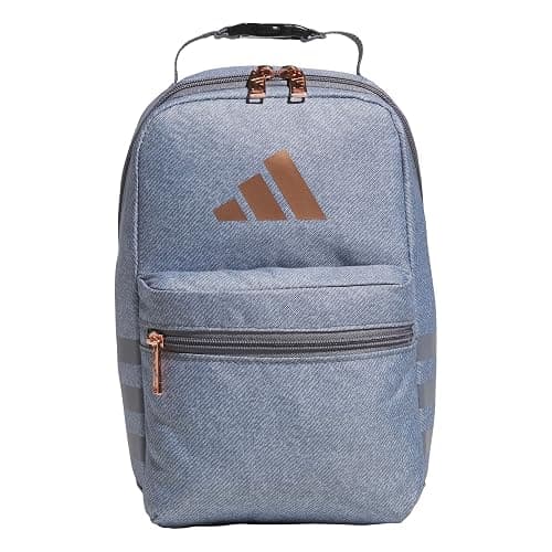 adidas Kids Santiago Lunch Bag – Insulated Cooler Lunchbox for Girls & Boys, 8L, Adi Heart Melange Chalk White/Bliss Pink/White/4, One Size - Image 1