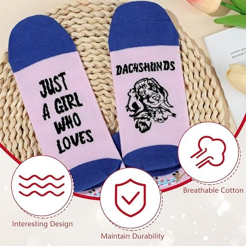 Dachshund Gifts for Women Dachshund Unique Gift Basket with Novelty Socks for Dog Mom Dog Lover Funny Bag Birthday Gifts Christmas Gifts for New Puppy Owners thumbnail 5