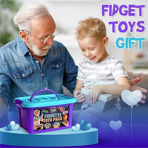 Fidget Pack Box for Boys Girls 4-12, FunKidz Fidget Toys for Kids 5-7 Autistic Sensory Mystery Birthday Gifts in Reusable Portable Treasure Box Nice Party Favors thumbnail 5