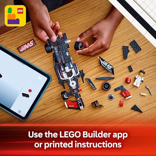 LEGO Speed Champions MoneyGram Haas F1 Team VF-24 Race Car Toy - Model Kit w/a Collectible Formula 1 Driver Minifigure - Gift for 10+ Year Old Boys, Girls and Adult Motorsport Fans - 77250 thumbnail 8