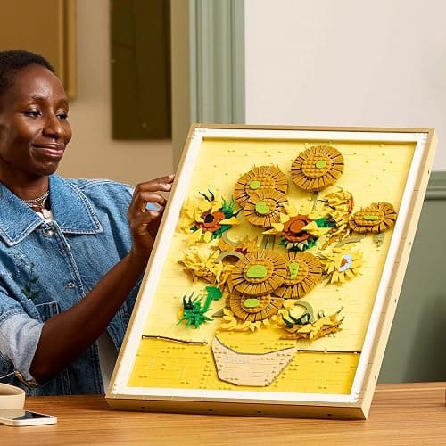 LEGO Art Vincent Van Gogh – Sonnenblumen - 3D-Blumengemälde mit beweglichen Blüten - Deko fürs Wohnzimmer oder Büro - Bausatz für Erwachsene - Kreative Geschenkidee für Männer & Frauen 31215 thumbnail 2