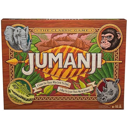 Spin Master Games, Jumanji 30th Anniversary Edition, The Classic Thrilling Adventure Family Board Game Based on The Action-Comedy Movie, Updated Jungle Challenges, 2-4 Players, for Ages 6 & Up - Image 1