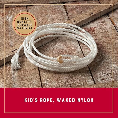 Weaver Equine Waxed Nylon Kids Lasso Rope, Lightweight Cowboy Rope Lasso for Practice, Colorful Loop Roping Ropes for Kids 5/16" x 20' thumbnail 2