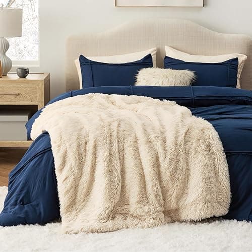 Bedsure GentleSoft Fluffy Beige Throw Blanket for Bed, Faux Fur Gifts Beige Decor Light Tan Khaki Blanket Neutral Decoration for Home, Soft Cozy Fuzzy Plush Thick Warm Sherpa Fleece Cute Stuff, 50x60 thumbnail 6