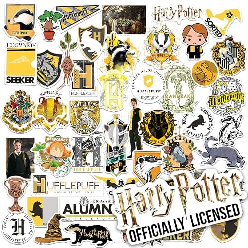 Harry Potter Hufflepuff Theme 50 Vinyl Stickers Waterproof Die-Cut Decals - Image 1