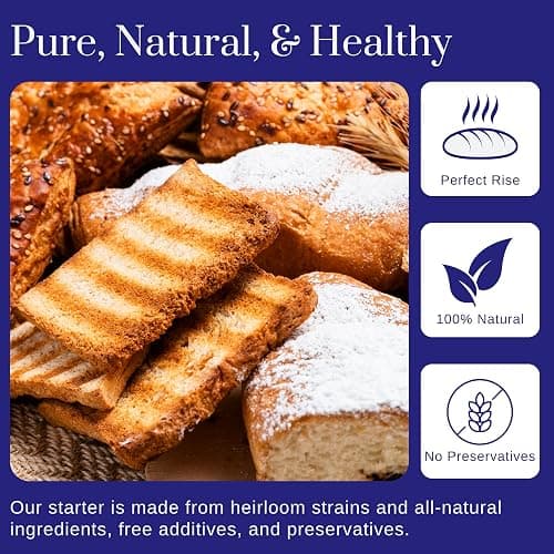 Mature Sourdough Starter Culture – 100+ Years Old Dehydrated Sourdough Starter Kit for Delicious Homemade Sourdough Bread – All-Natural and Healthy - Beginner Friendly, Fast reactivation and Expert Support thumbnail 4