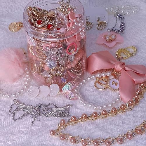 Mystery Jewelry Jar for Women, Gothic Witchy Jewelry Gift Set(Goth Boho Mixed Punk Everyday Necklaces,Earrings, Rings,Bracelets/Bangles),Valentines Day Gifts,Unique Alternative Fashion Romantic Present for Her thumbnail 2