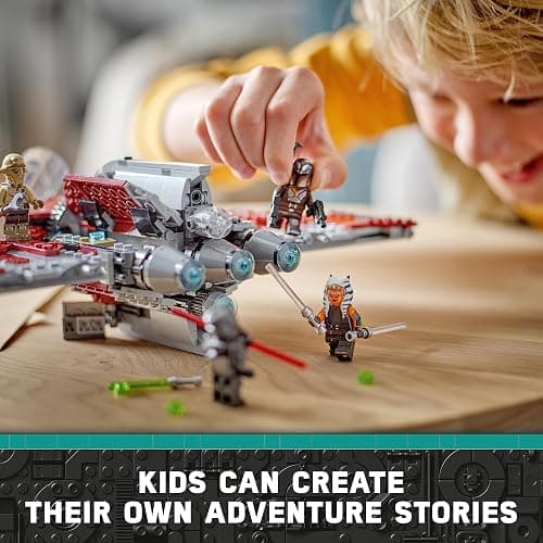 LEGO Star Wars Ahsoka Tano’s T-6 Jedi Shuttle Spaceship Toy - Star Wars Building Toys Set for Kids, Boys & Girls, Ages 9+ - Birthday Gift for Fans - 4 Minifigures - 75362 thumbnail 5