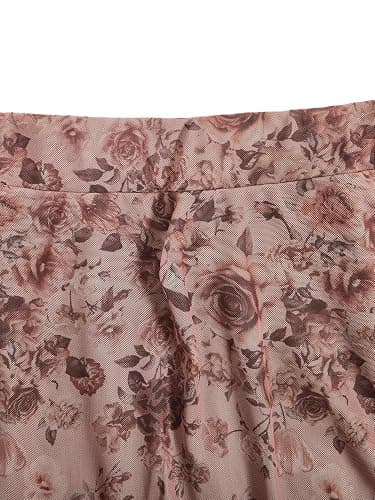 Verdusa Women's Y2k Gothic Flowy Skirts Boho Floral Print Mesh Going Out Outfits Long Maxi Skirt thumbnail 3
