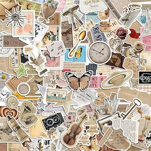 300 Pcs Vintage Stickers, Junk Journal Supplies, Cute Stickers for Journaling Supplies, Junk Journal Supplies, DIY Paper Crafts, Water Bottle Laptop Computer - Image 1