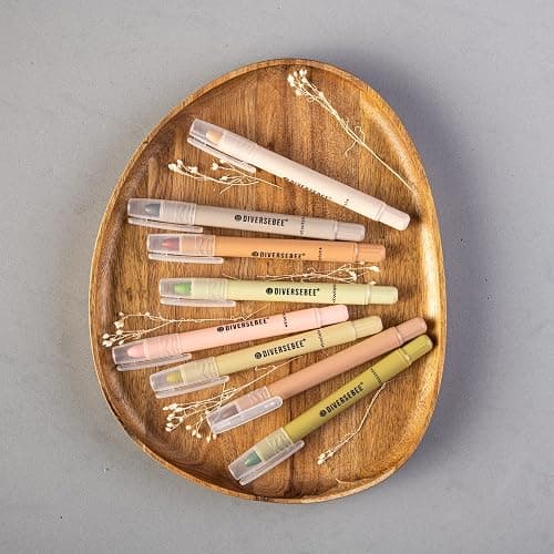 DIVERSEBEE Bible Highlighters and Pens No Bleed, 8 Pack Assorted Colors Gel Highlighters Set, Cute Bible Markers Study Journaling School Supplies and Accessories (Earthy) thumbnail 4