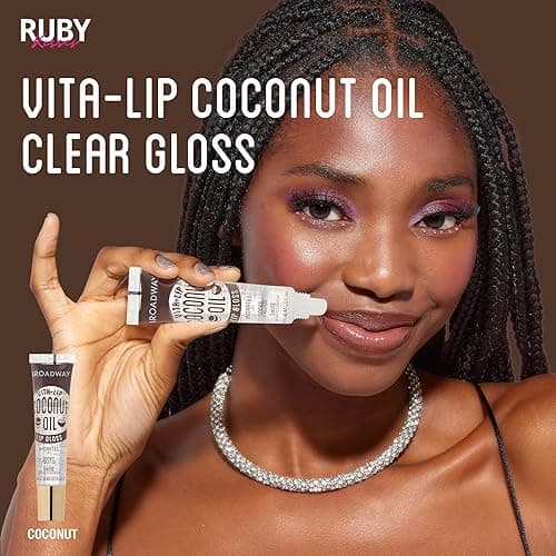 Ruby Kisses Broadway Vita-Lip Clear Lip Gloss (Coconut Oil 6 Pack), Ultra-Hydrating & Soothing Formula with Vitamin Oils, High-Shine Non-Sticky Finish, Healing Glossy Lip Balm Locks in Moisture thumbnail 5