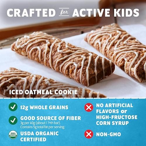 Zbar - Iced Oatmeal Cookie - Soft-Baked Energy Snack Bars - Non-GMO - 12g Whole Grains - USDA Organic Granola Bars (24 Pack) thumbnail 4