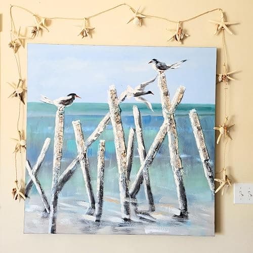 Beach Garland Seashell & 12 Pc Real Starfish Garland 10ft+ (120"), Coastal Christmas Decor, Nautical Decor, Beach Theme Party Decorations,Starfish Christmas Decorations (Starfish w/Shells Garland) thumbnail 2