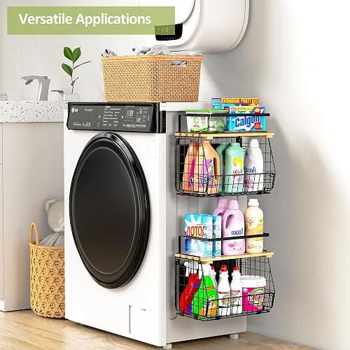 GGIU Magnetic Shelf for Fridge: Fruit Potato and Onion Storage Bin - Magnetic Spice Rack for Refrigerator & Kitchen Counter - Pantry Organizers and Storage thumbnail 2