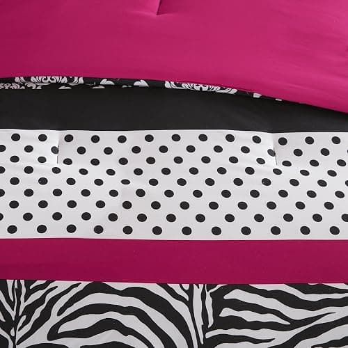 Intelligent Design Modern All Season Polka Dot Print, Vibrant Color Cozy Bedding Layer, Matching Sham, Decorative Pillow Comforter Set Fun Bedroom Décor, Twin/Twin XL, Pink thumbnail 9