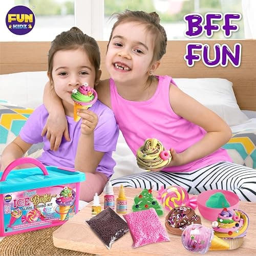 Gift Butter Slime Kit for Girls 10-12, FunKidz Ice Cream Soft Slime Making Kit Ages 8-12 Kids Slime Toys Ideal Birthday Party Present thumbnail 4