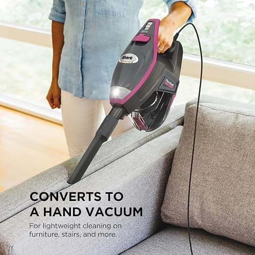 Shark HV371 Rocket Pro DLX Corded Stick, Removable Hand Vacuum, Advanced Swivel Steering, XL Cup, Crevice Tool, Upholstery Tool & Anti-Allergen Dust Brush, Fuchsia, Capacity thumbnail 4