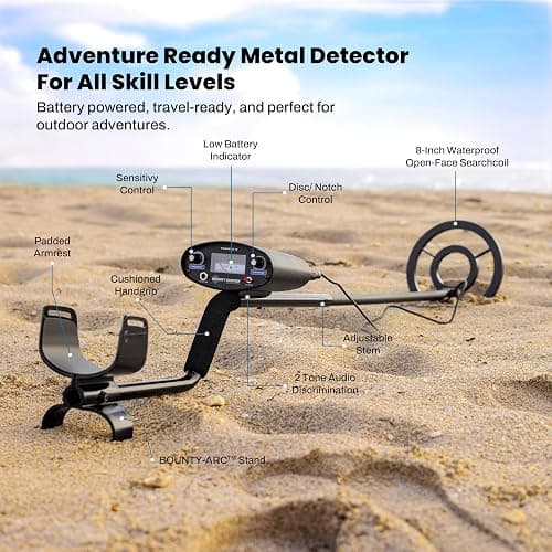Bounty Hunter TK4 Tracker IV Metal Detector – All-Terrain Gold, Silver, Coin & Relic Finder with 8" Waterproof Coil, 3 Detection Modes – for Adults & Kids – Made in USA thumbnail 7