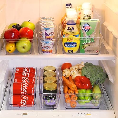 Simple Houseware Refrigerator Storage Organizer Bins, Assorted Set of 6 thumbnail 2