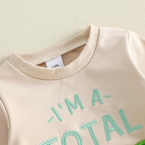 Toddler Baby Boy Fall Winter Clothes Letters Crewneck Sweatshirt Pants Sets | Toddler Baby Boy Fall Winter Clothes Letters Fish Embroidery Crewneck Sweatshirt Pants Sets Cute Baby Boy Outfits thumbnail 6
