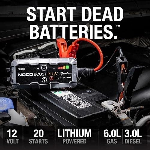NOCO Boost GB40: 1000A UltraSafe Jump Starter – 12V Lithium Battery Booster Pack, Portable Jump Box, Power Bank & Jumper Cables - for 6.0L Gas and 3.0L Diesel Engines thumbnail 2